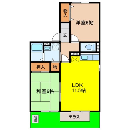 袋井駅 バス22分  新横須賀下車：停歩8分 1階の物件間取画像